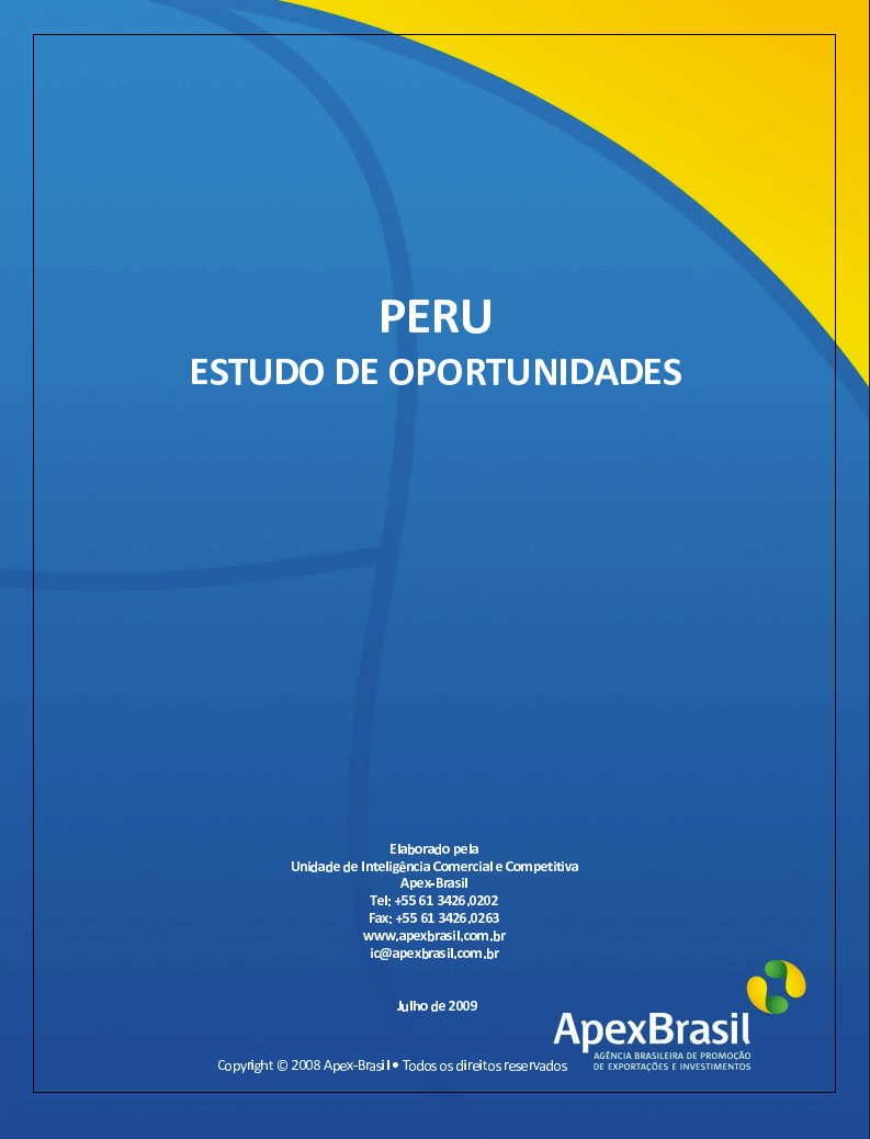2009 – Estudo de Oportunidades no Peru – APEX
