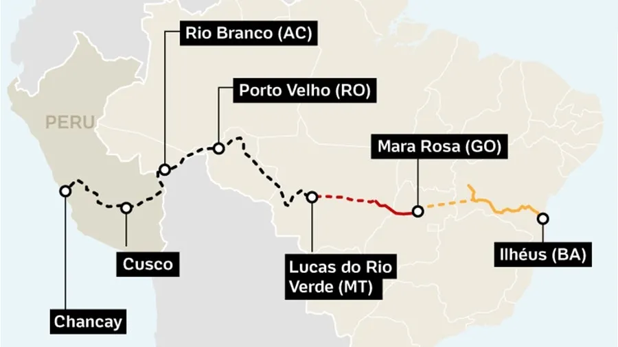Da Bahia ao Pacífico: América Latina planeja 155 ferrovias; 50 no Brasil